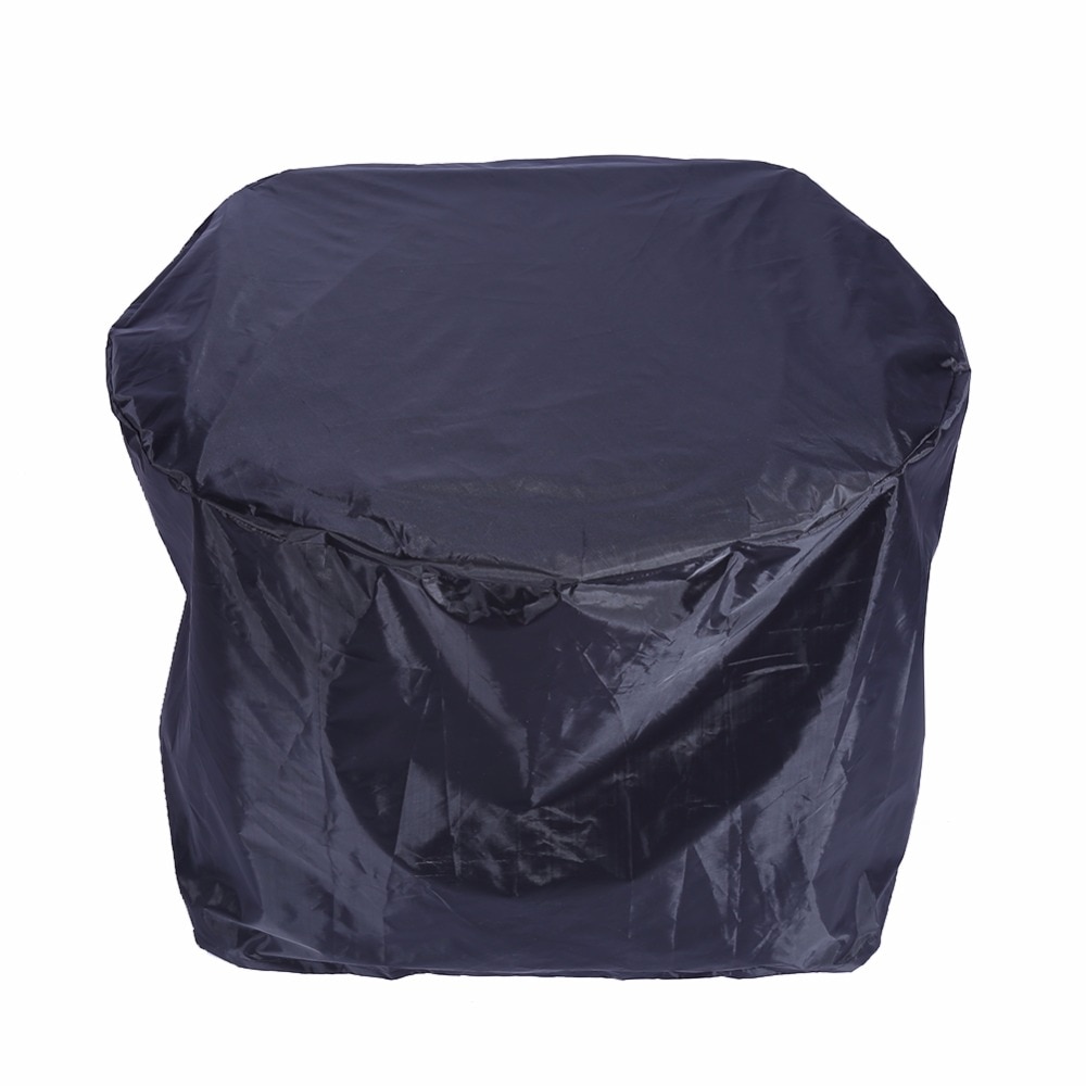 W Zwart Outdoor Ronde BBQ Waterdichte Grill Cover Barbecue Covers Dust Rain Protector 58x76cm