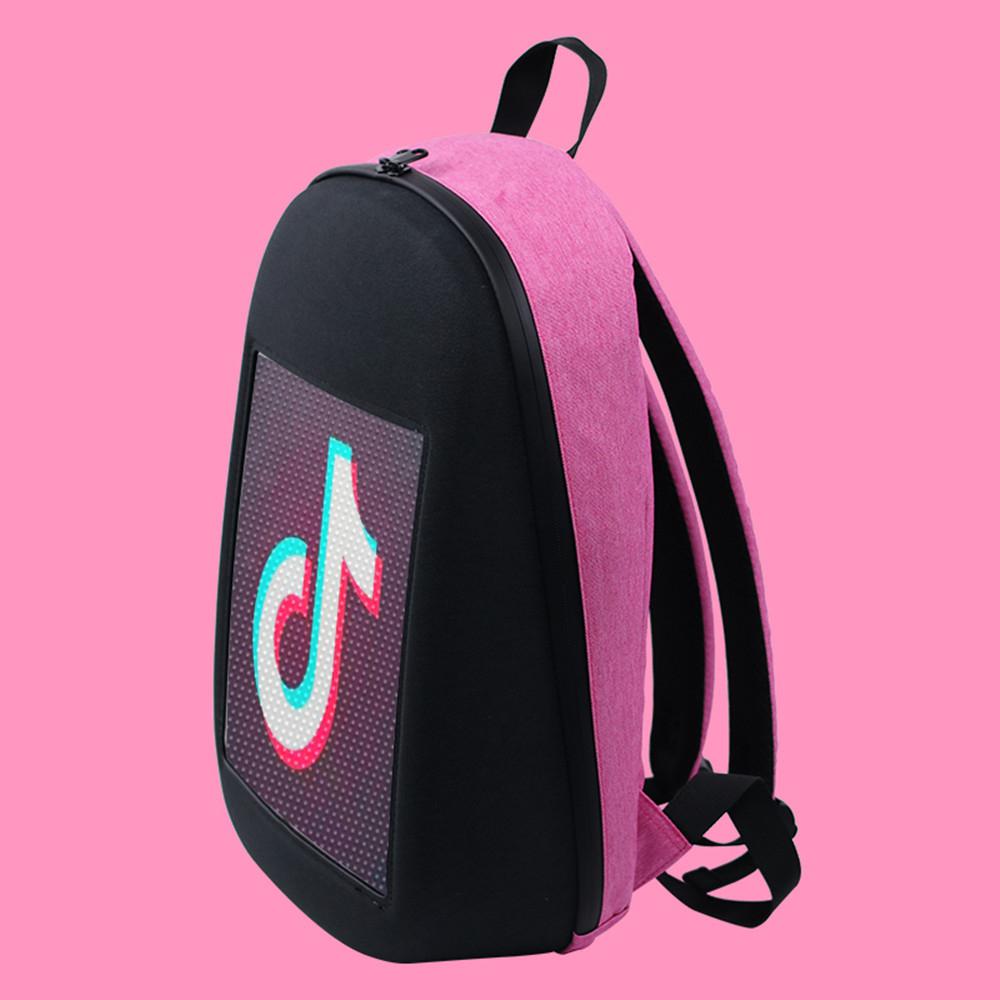 SOLLED LED Screen Display Backpack DIY Wireless Wifi APP Control Advertising Backpack Outdoor LED Walking Billboard Backpack: Red