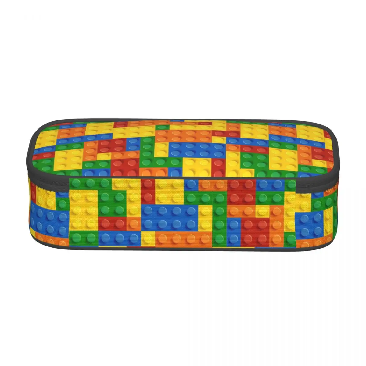 Custom Kawaii Building Blocks Pattern Pencil Cases for Boy Girl Large Storage Colorful Pencil Box School Accessories