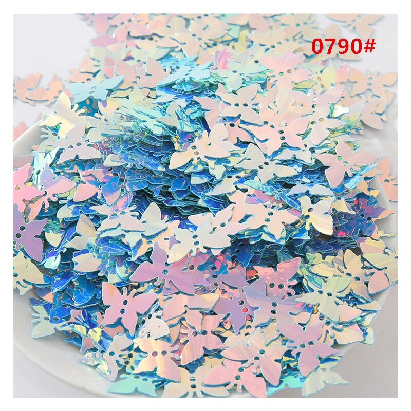 Vlinder Vorm Pvc Bulk Nail Pailletten Nagels Diy Pailletten Kleding Naaibenodigdheden Schoeisel Accessoires Partij Decoratie: golden blue / 50g