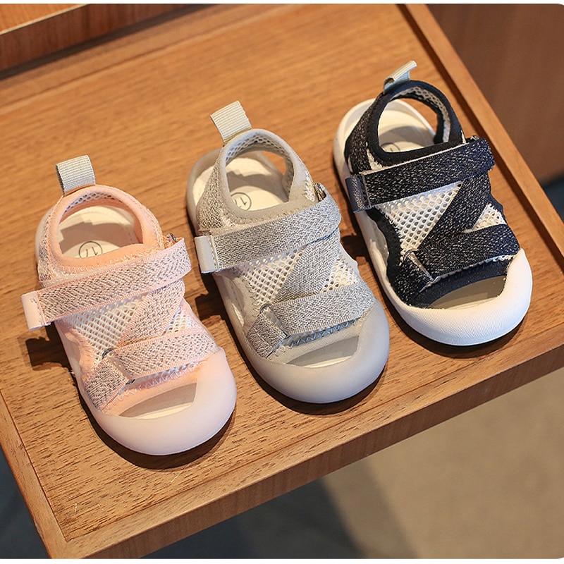 2021 proprietà nuove ragazze ragazzi sandali scarpe in maglia traspirante bambini sandali casuale bambini scarpe da cocco per bambino