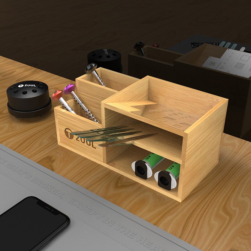 Tool Box 2UUL Multifunctional Tools Wooden Storage... – Grandado