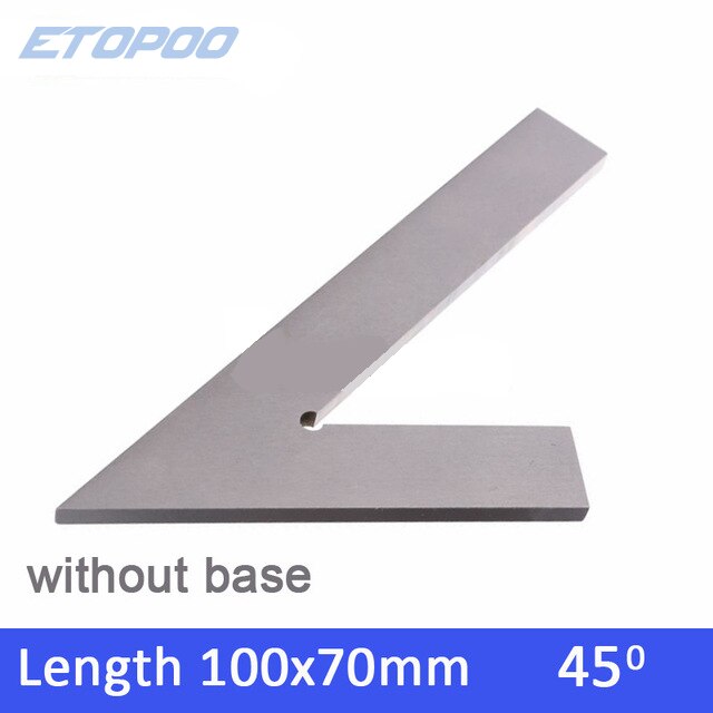 Dni 875/2 100*70mm 120*80mm 200mm 45 gradere firkantlinjal med bredt stål 45 gradere industriell prøve maskinist firkant med utgangspunkt: 100 x 70mm