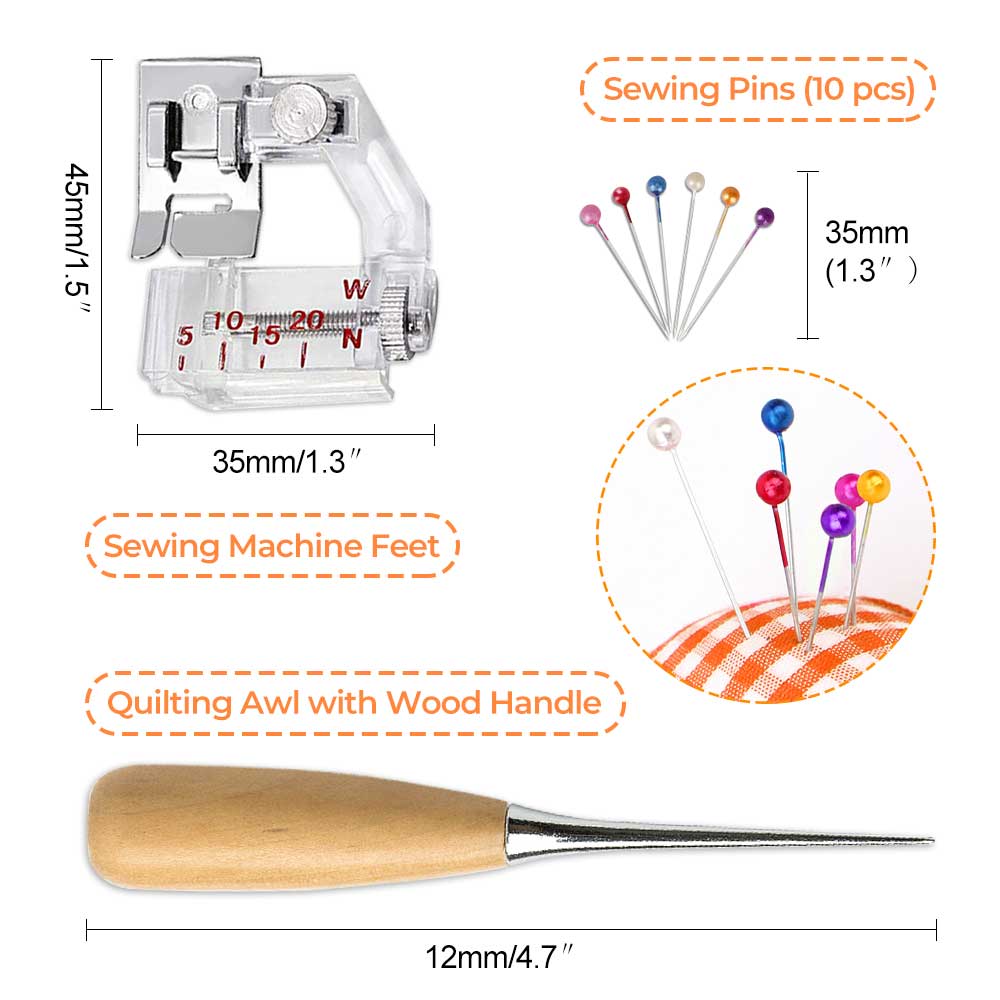 16Pcs Stof Bias Tape Makers Kit + 45Mm Rotary Cutter Lederen Patchwork Bias Binder Naaivoet Diy Quilten naaimachine