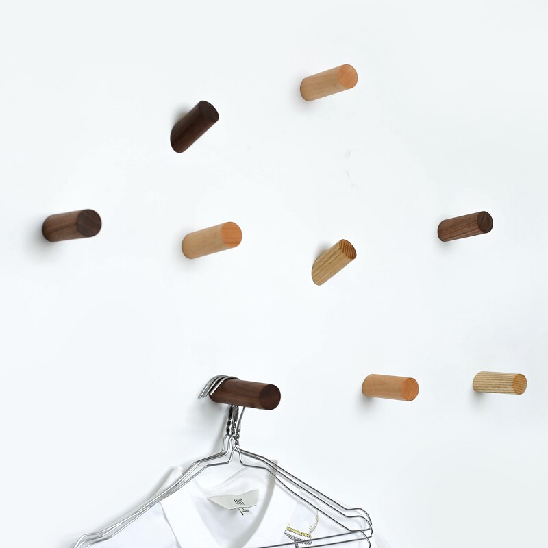 Houten wandhanger houten wand kapstokhaken kledinghanger wandorganizer hangers kledinghanger huisdecoratie