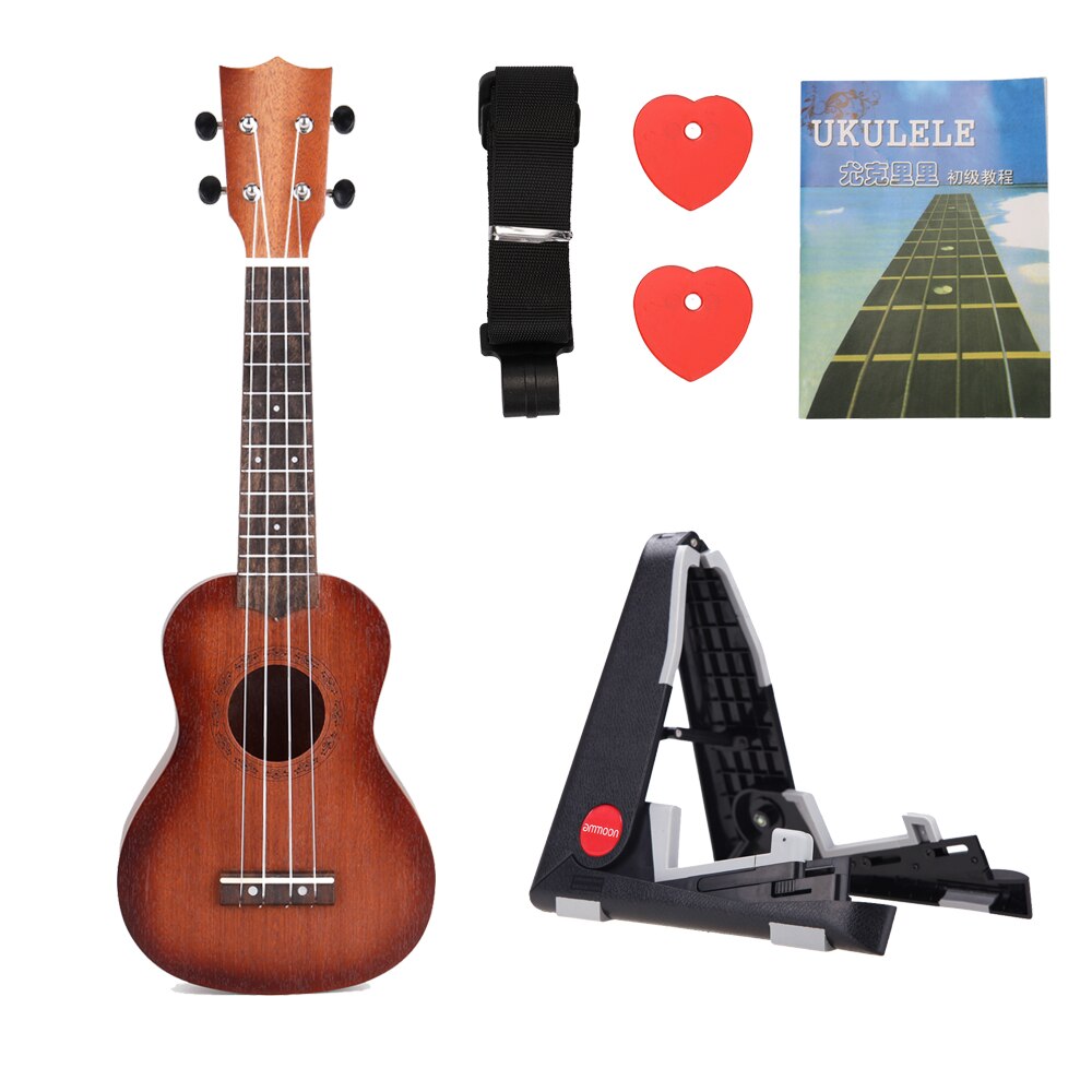21 inch Kids Wooden UKulele 4 String Portable Guitar Instrument Mini Guitars ukulele kit ukulele guitar mini guitar guitarra: wood with stand