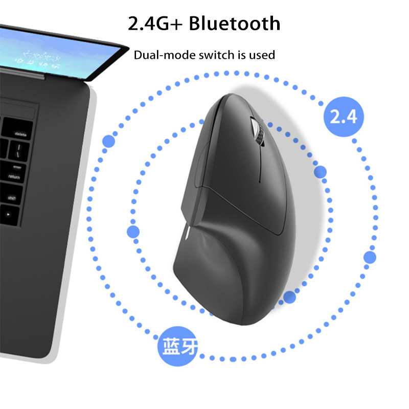 Bezprzewodowa mysz pionowa Xiaomi Bluetooth 2,4 GHz Ergonomiczne myszy do gier 1600 DPI Regulowane biura Optyczne klawiatury elektroniczne