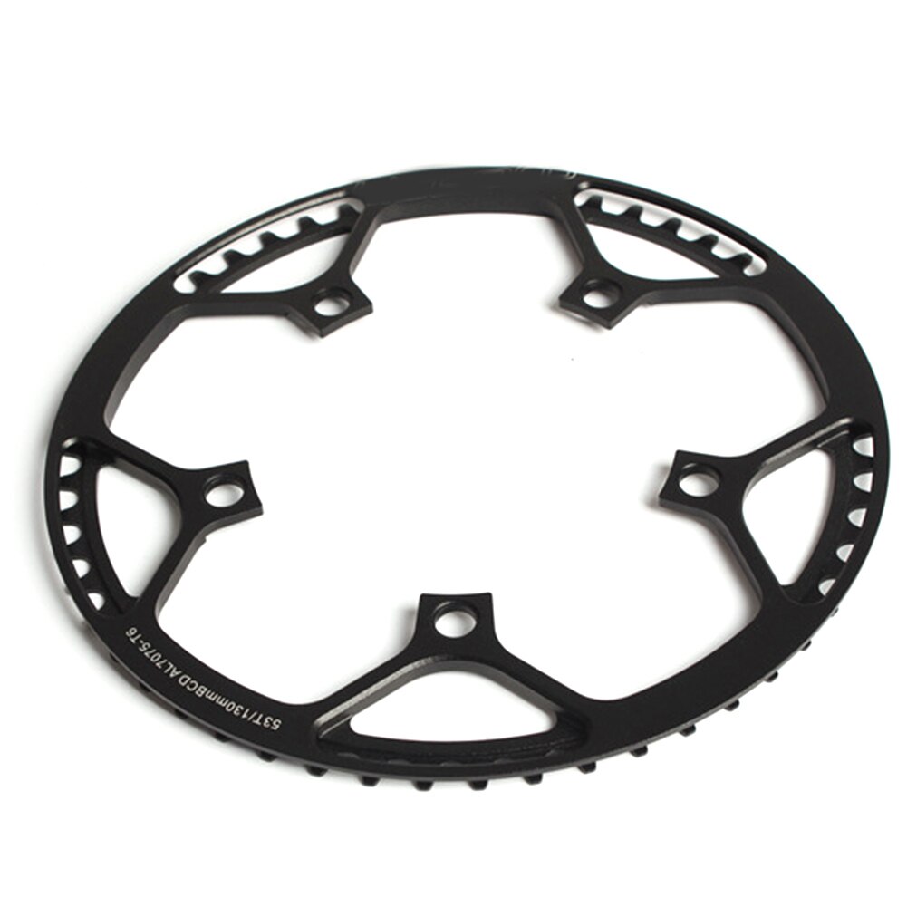 Folding Bike Narrow Wide Chainring 130 BCD Round Shape Single Chain Ring Speed 45T 47T 53T 56T 58T DO2: Black 47T