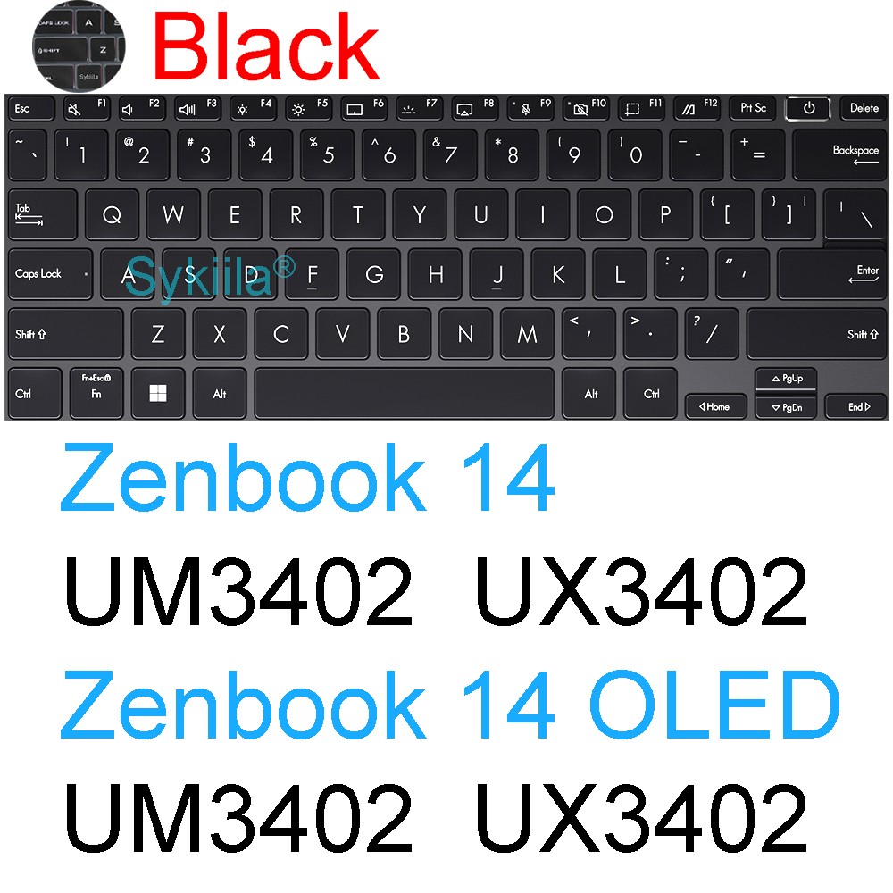 Tastaturabdeckung für ASUS Zenbook 14 OLED kippen Profi UX3406 UX3405 UX3404 hoch3404 UX6404 Q420 UX5401 Silikon-Schutzhülle: Grün