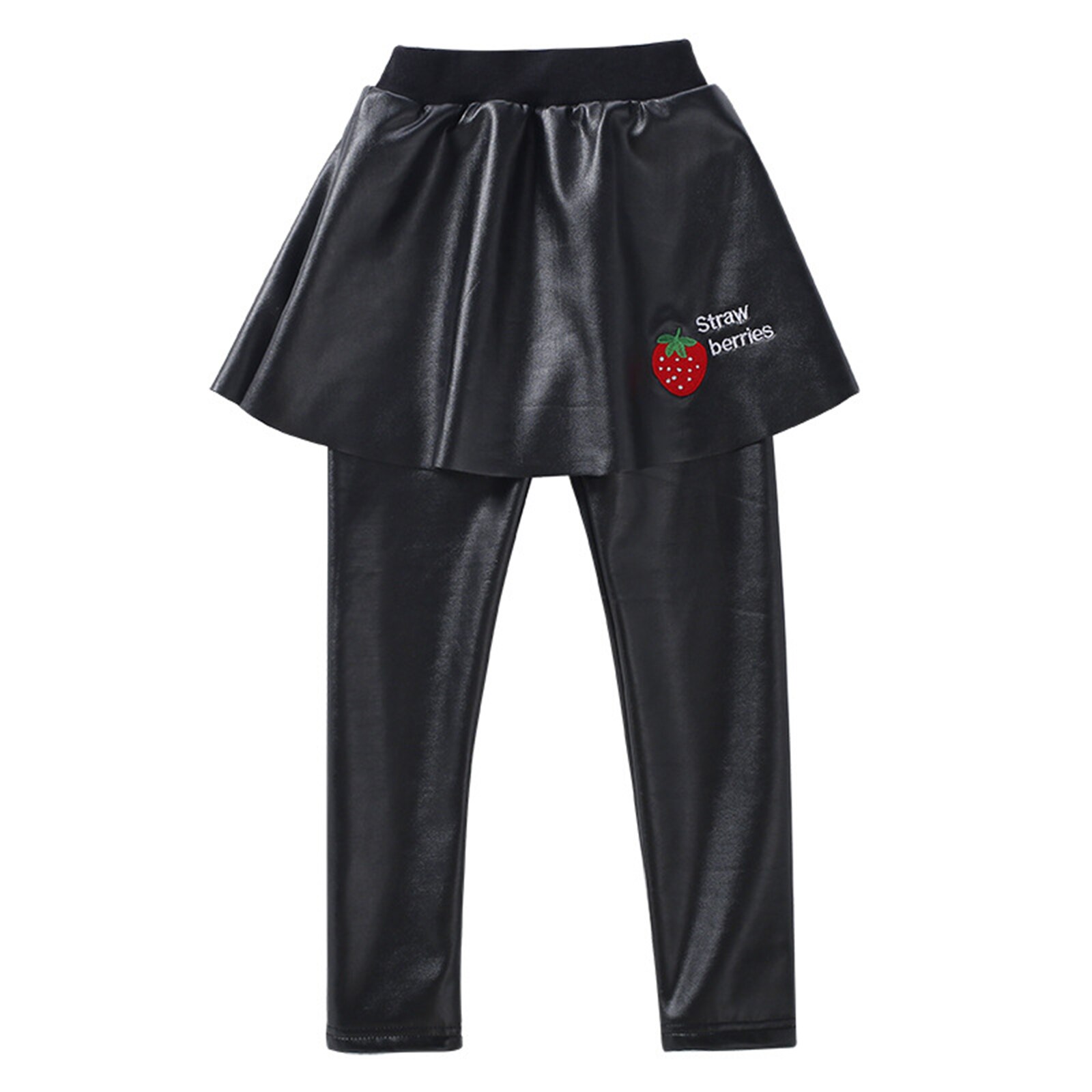2021 autunno inverno bambini ragazza calda gonna bambino Legging neonate pantaloni Skinny a matita Leggings per bambini in ecopelle PU: 150