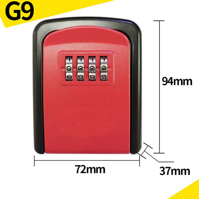 Lock Security Wall Mounted Key Lock Box Safe With 4 Digit Combination Lock Home Outdoor Secret Key Lock Box Safe Deposit Box