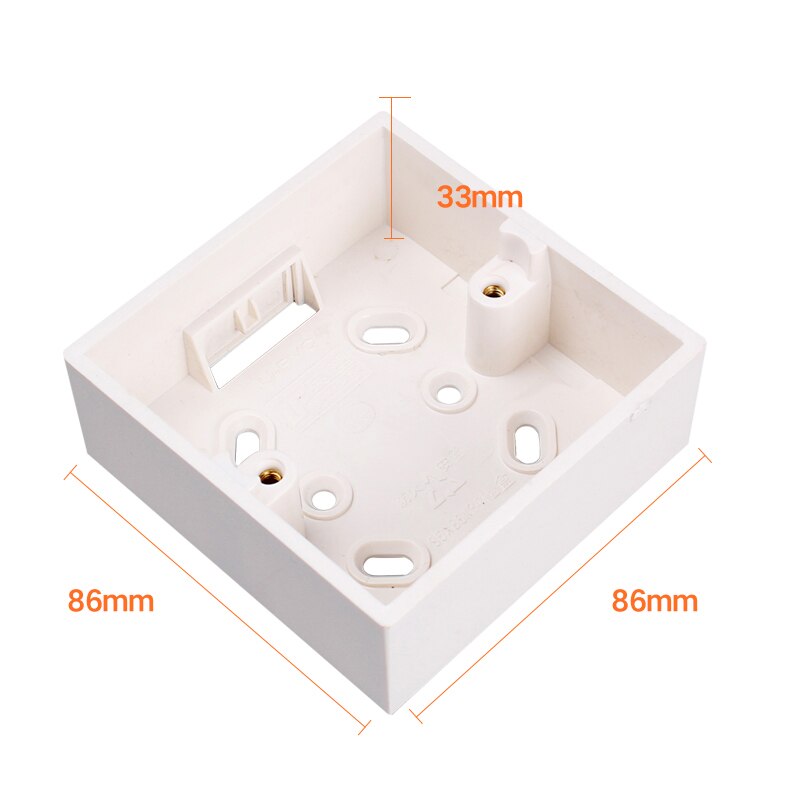Wall Surface Mounted Bottom Box 86 Type Socket Switch Bottom Junction Base PVC Wall Mount Switch Box