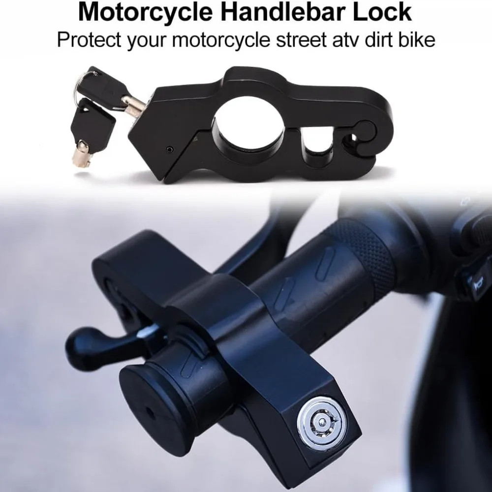 Verrou de guidon de vélo réglable antivol, verrouillage de poignée/accélérateur/frein/guidon pour sécuriser un vélo, un scooter, un cyclomoteur ou un VTT