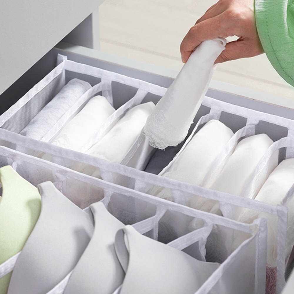 Foldable Drawer Dividers Storage Box Home Nylon Panty Drawer Closet Bed Organizers for Clothes Shoes Underwear Bra Socks Ties