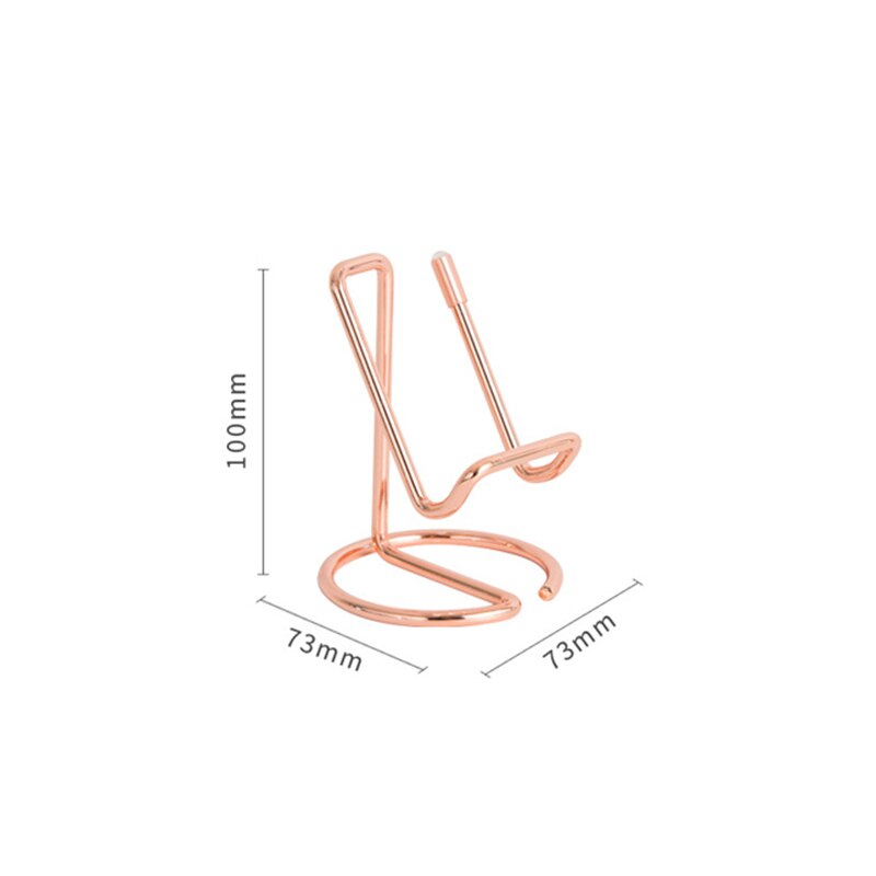 2pcs Mobile Phone Holder Stand Rose Gold Metal Tablet Desk Holders & Stands for iPhone X/8/7/6 Plus Samsung Phone/ipad