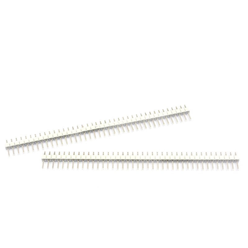 2.54mm Single Row single pin curved Pin Header Connector Strip Curved Needle Electronic Components Round Header connector: Single 2.54mm white