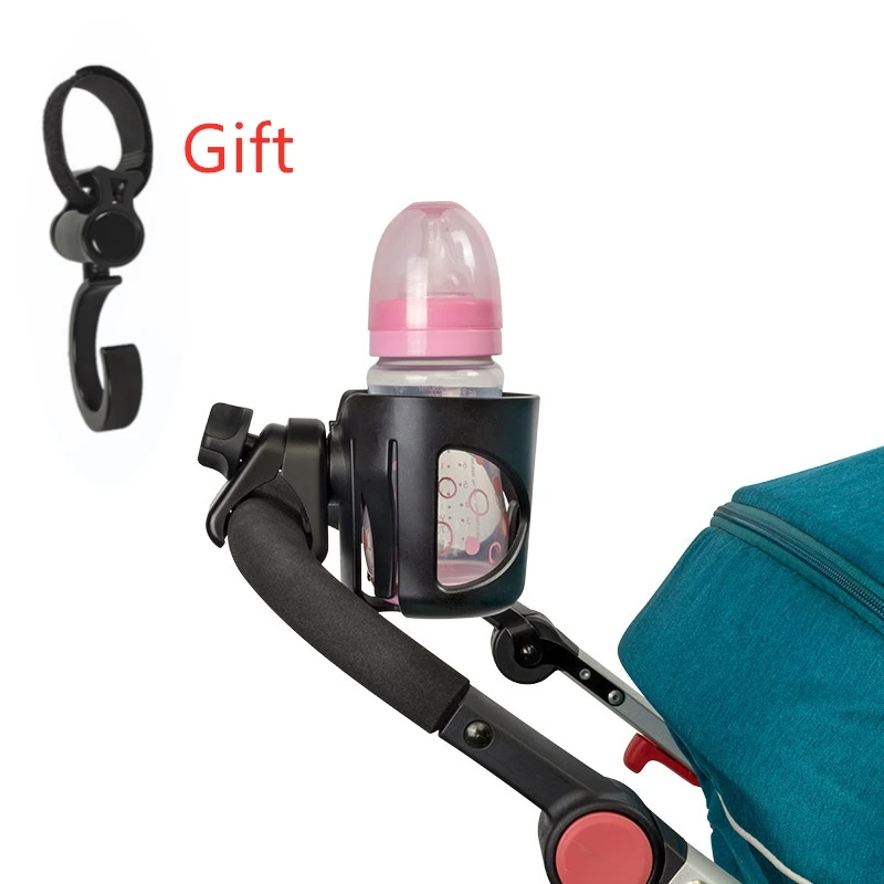 Kinderwagen Bekerhouder Rack & Hook Up Fles Universele Draaibare Bekerhouder voor Kinderwagen Draagtas Melkfles Winkelwagen