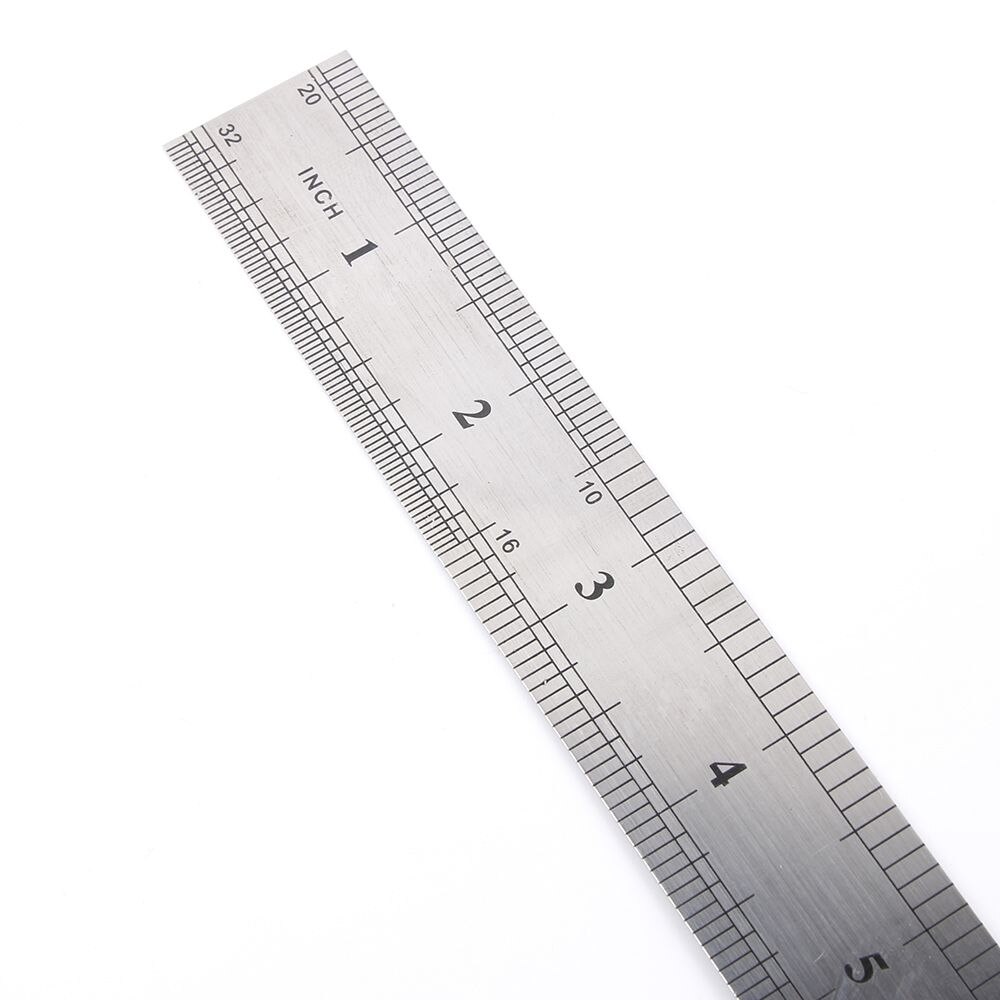 30 cm Stainless Steel Measuring Straight Ruler Metric Silver Double Side Tools Stationery Office School Supplies