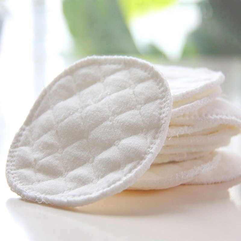 12pcs Pure Cotton Anti-seepage Breast Pads Washable Accessories Proof Baby Feeding Absorbent Leak Pads Soft Breast Breastfe A0D3