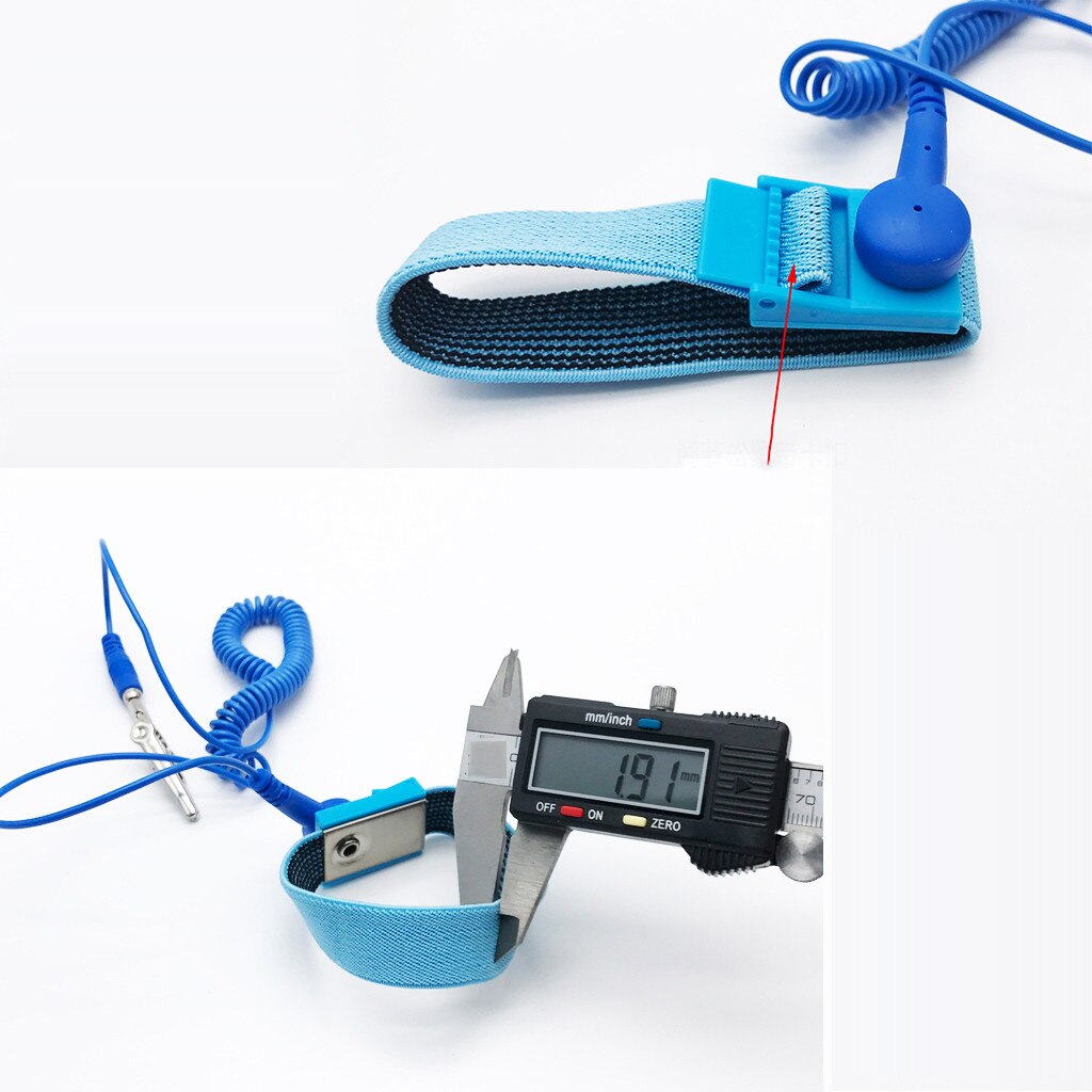 1pcs Adjustable No Static Bracelet Electrostatic ESD Discharge Cable Reusable Wrist Band Strap Hand With Grounding Wire