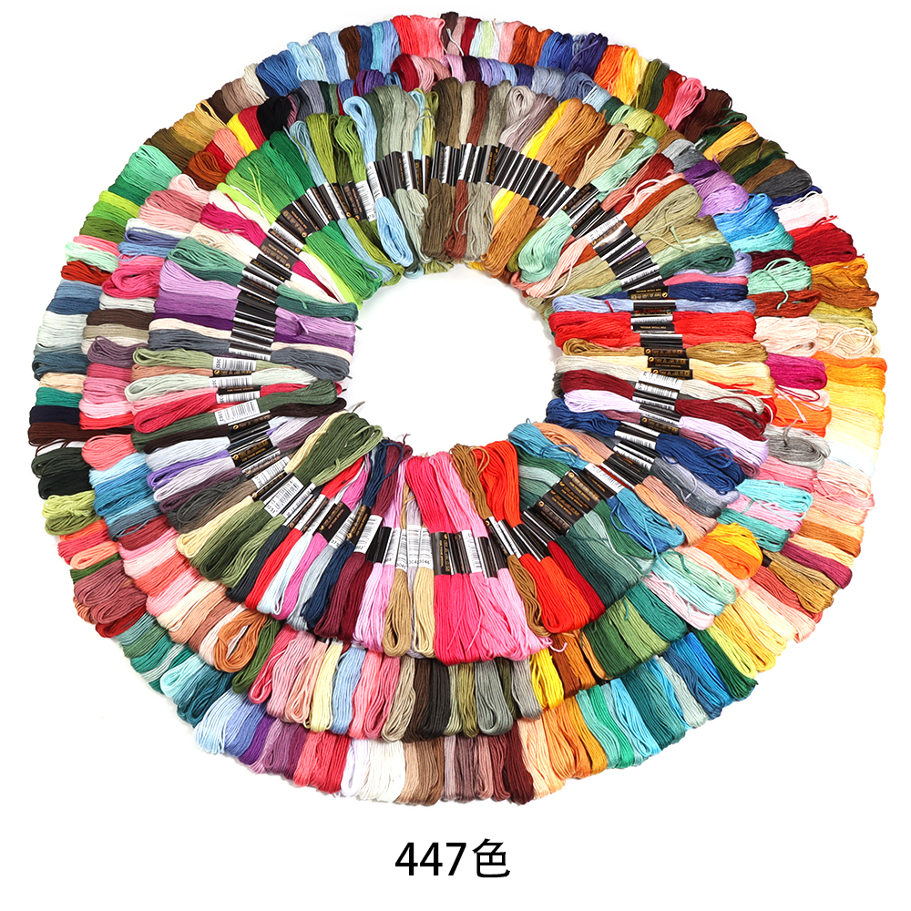 12/36/50/100/200/447 Anchor Similar DMC Cross Stitch Cotton Embroidery Thread Floss Sewing Skeins Craft Not Repeat Cross Stitch: LlAVENdeR
