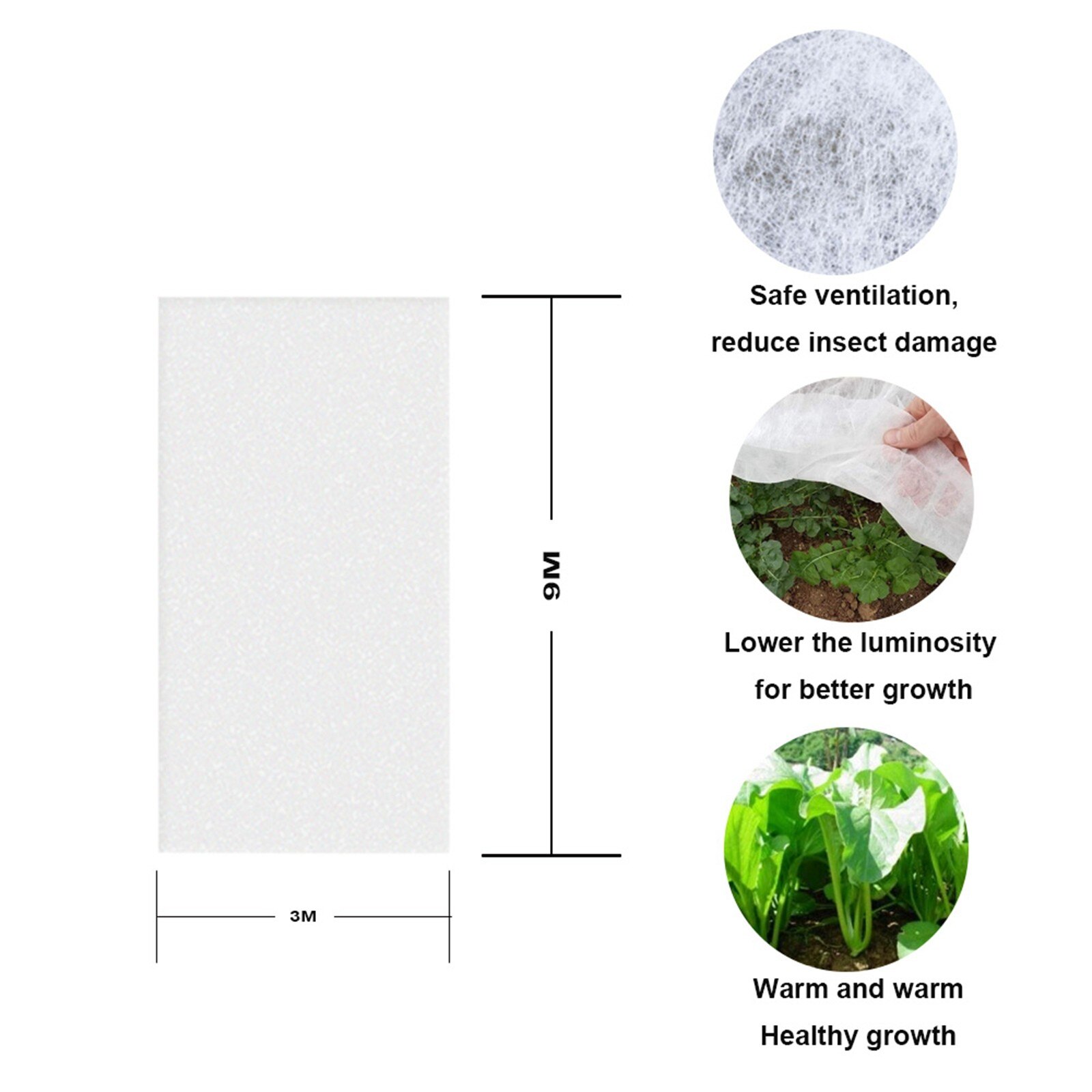 Various Sizes Of Plant Protection Cover Floating Crop Cover/Frost Blanket/Frost Cloth/Winter Garden Fabric Plant Protection c50: A
