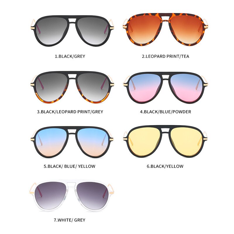 ¡Novedad de ! Gafas de sol clásicas retro para piloto, gafas de conducción para hombre con gradiente de gran tamaño a la para aviación, gafas UV para mujer ins populares