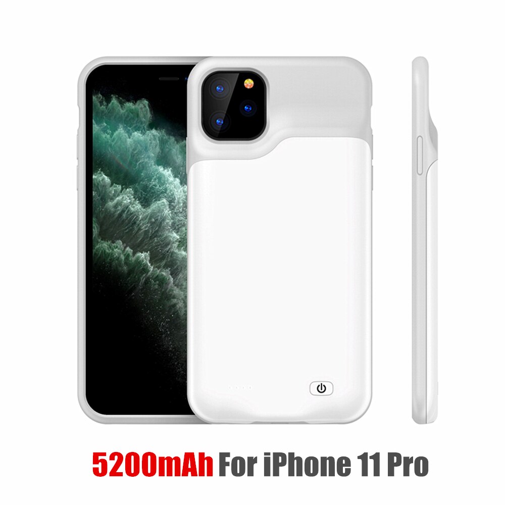 Amstar Batterij Charger Cases Voor Iphone 11 Pro Max Powerbank Case Externe Batterij Opladen Pack Backup Case Voor Iphone 11 pro: A38 White 11 Pro