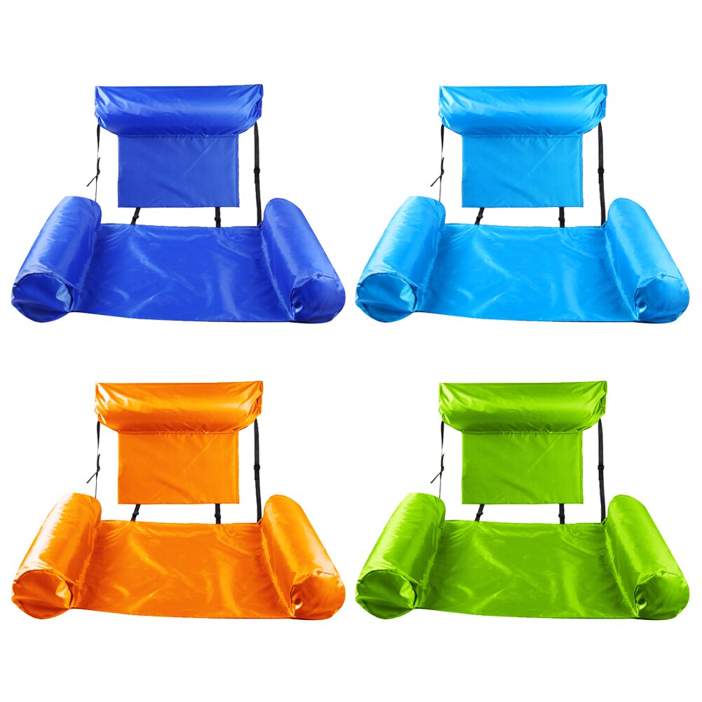 PVC Summer Inflatable Chair Floating Row Swimming Pool Water Hammock Air Mattresses Bed Beach Water Sports Lounger Chair