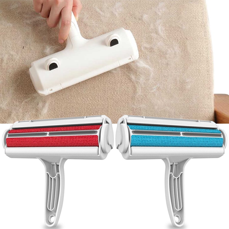 Reusable Pet Hair Remover Two Way Cat Hair Removal Tool Dog Brush Sofa Clothes Self Cleaning Slicker Brush for Dogs