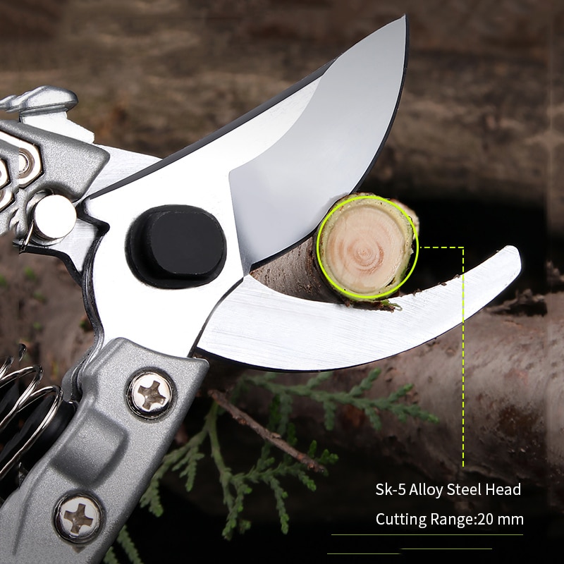 Pruning Shears Branches Cutter Sk5 Steel High Hardness Shear with Arc Handle Garden Trees Floral Pruning Scissors Garden Tools