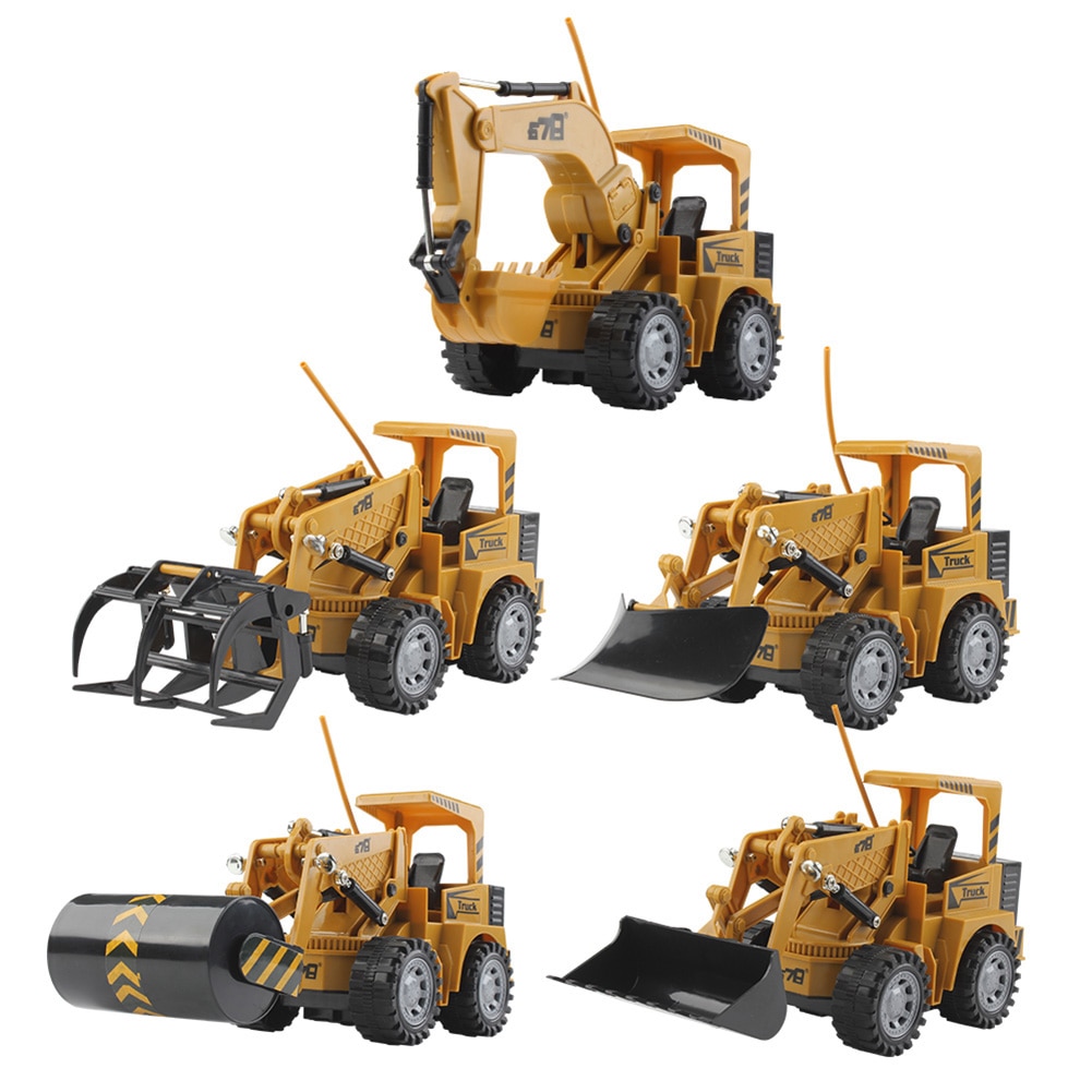 1/24 5ch rc escavadeira de brinquedo, sem fio, controle remoto, engenharia, carro, escavadeira, veículo, crianças, brinquedo, meninos, presente de aniversário