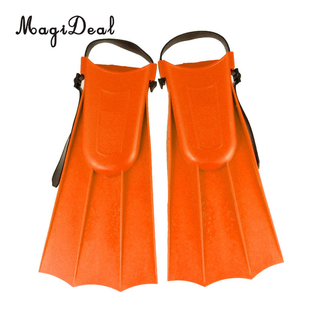 MagiDeal Adults Adjustable Flippers Fins Swimming Diving Learning Tools S/M/L/XL for Swimming Snorkeling Diving Fins Children: L Orange