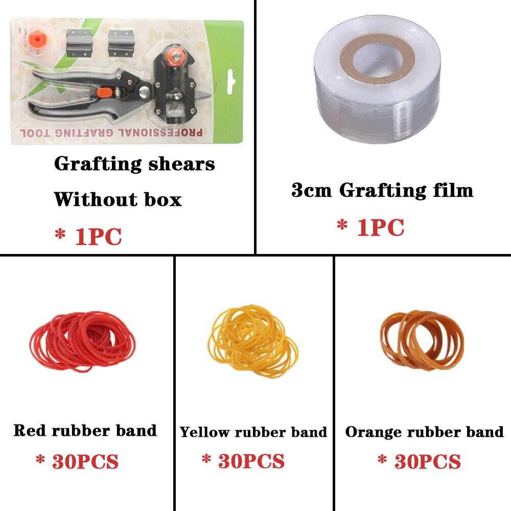 Garden Tools Grafting Pruner Garden Secateurs Sharp Chopper Vaccination Cutting Tree Plant Shears and Graft Film Tape Kits: Grafting kit I