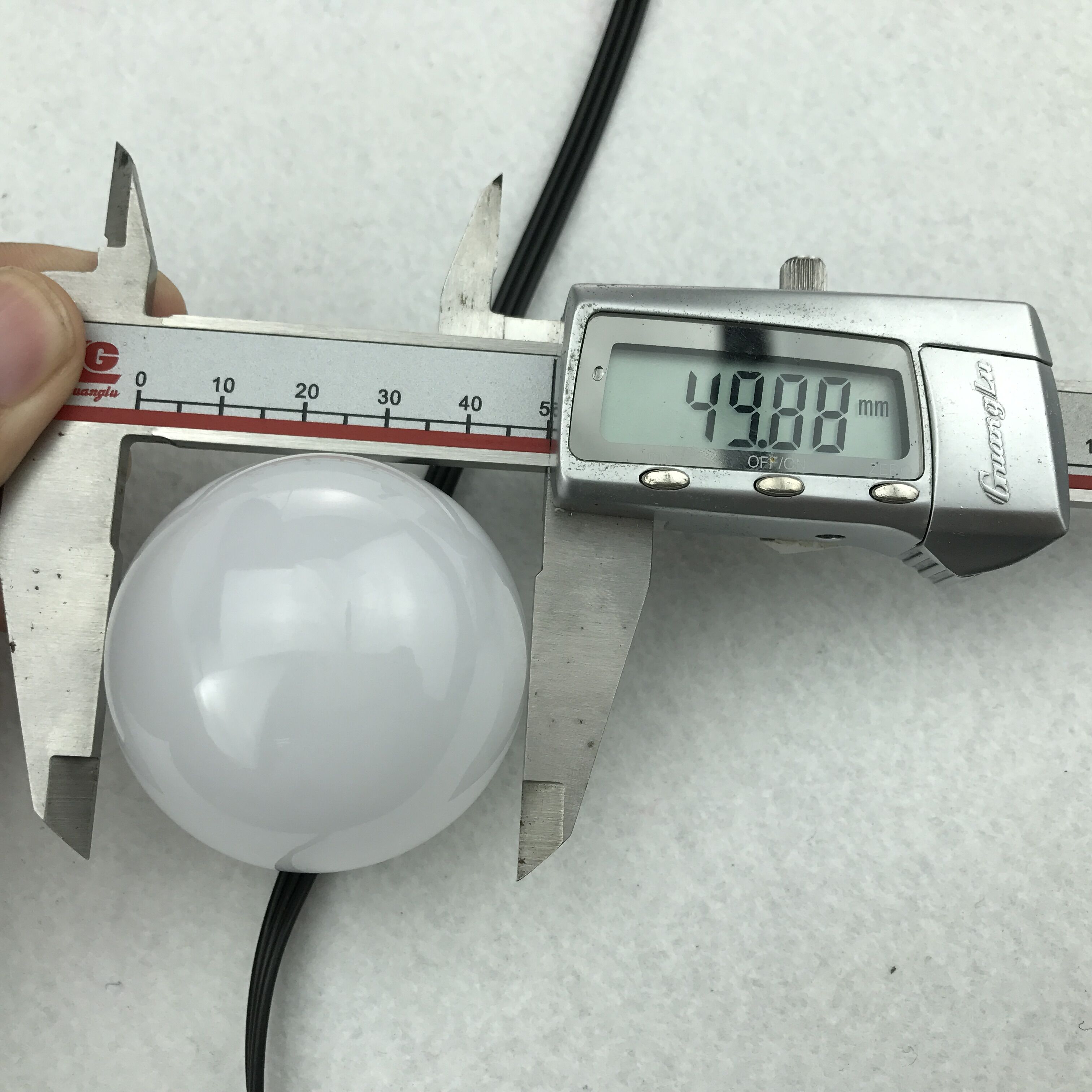 WS2818 DC12V Adresseerbare Rgb Full Color Pixel Module; IP68 Nominale; 50Mm Frosted Cover; 30Mm Base; 3Leds; 0.72W;18AWG Alle Zwarte Draad