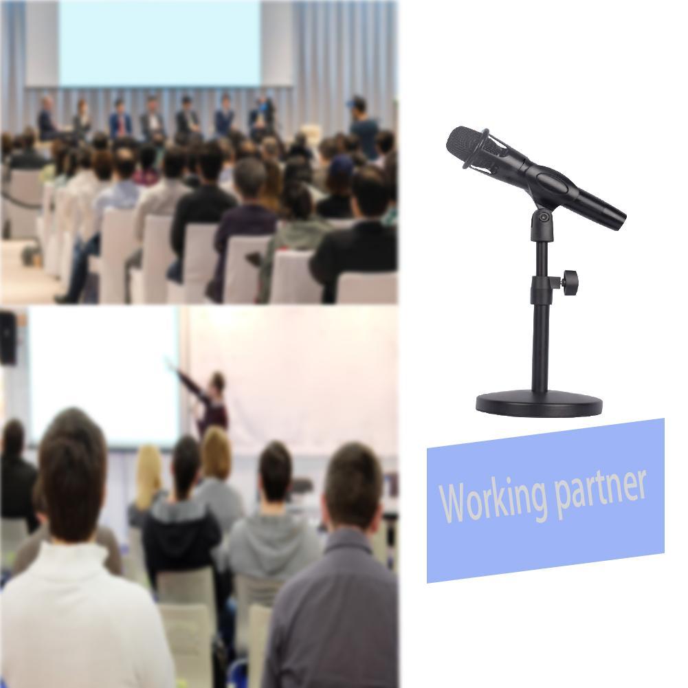 1PC Desktop Microphone Stand Upgraded Adjustable Table Mic Stand With Base Micro Microphone Holder Mic Clip For Podcasts Singing