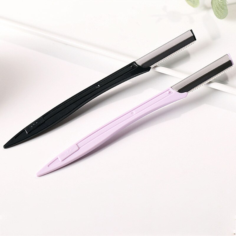 Cuchillas recortadoras de cejas faciales para mujer, cuchilla de afeitar perfecta para dar forma a las cejas, herramienta de depilación para maquillaje Facial, 10 piezas