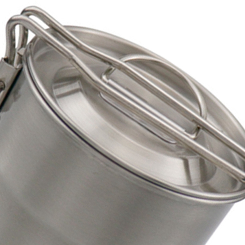 1000ML Mund Tasse draussen Camping Bequem Kaffee Tasse Klapp Griff Camping Licht Dampfer 304 Edelstahl