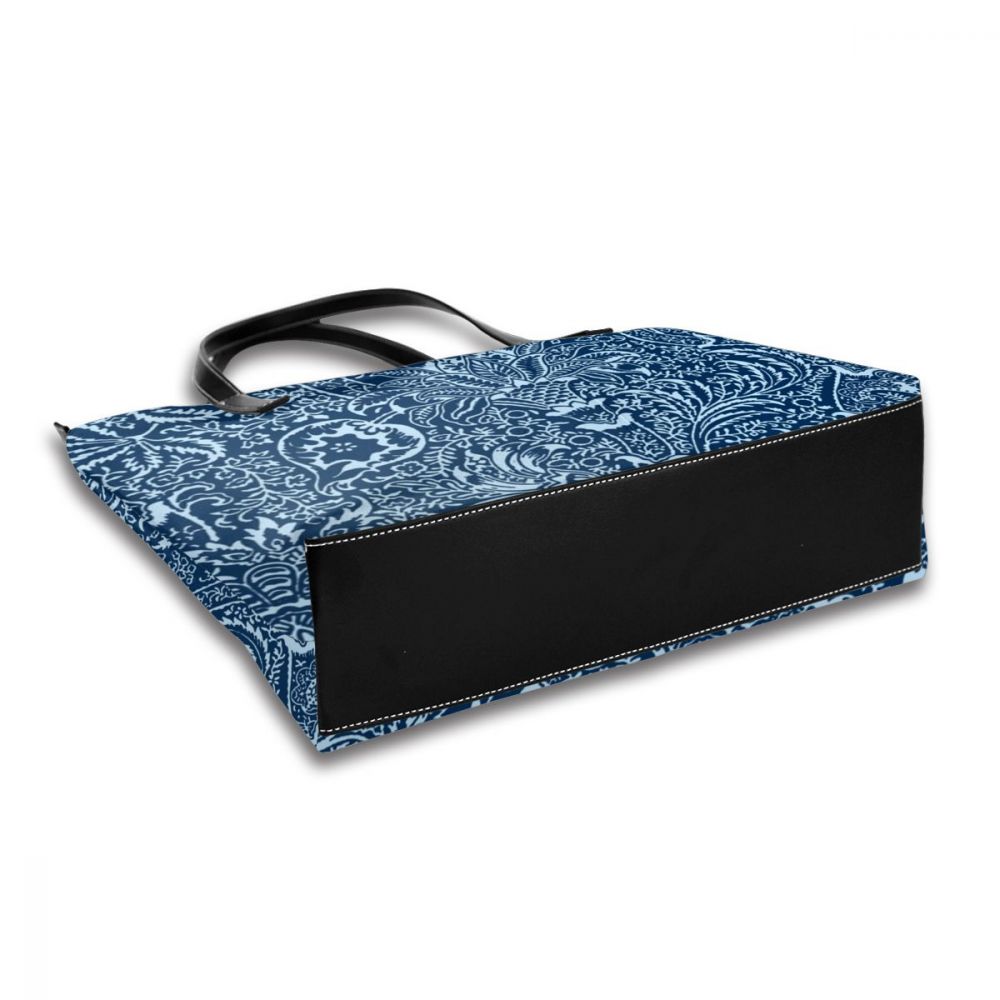 William morris stoffen handtas william morris stoffen handtassen met handgreep, print brede leren tas dames handtassen