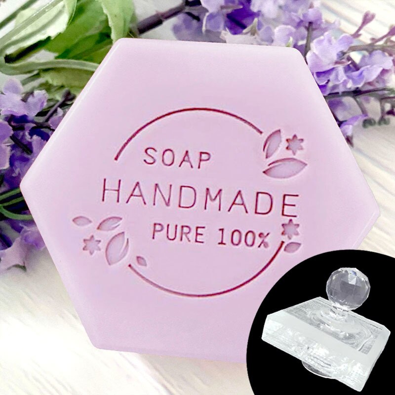 Plants HANDMADE SOAP Series Soap Stamp For Soap Making Stamp DIY Handmade Crafts Transparent Resin Seal