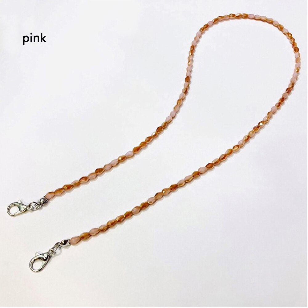 1 stuk masker houder riem anti-verloren bril ketting leesbril ketting lanyard unisex zonnebril touw clip vast brilmontuur: pink1