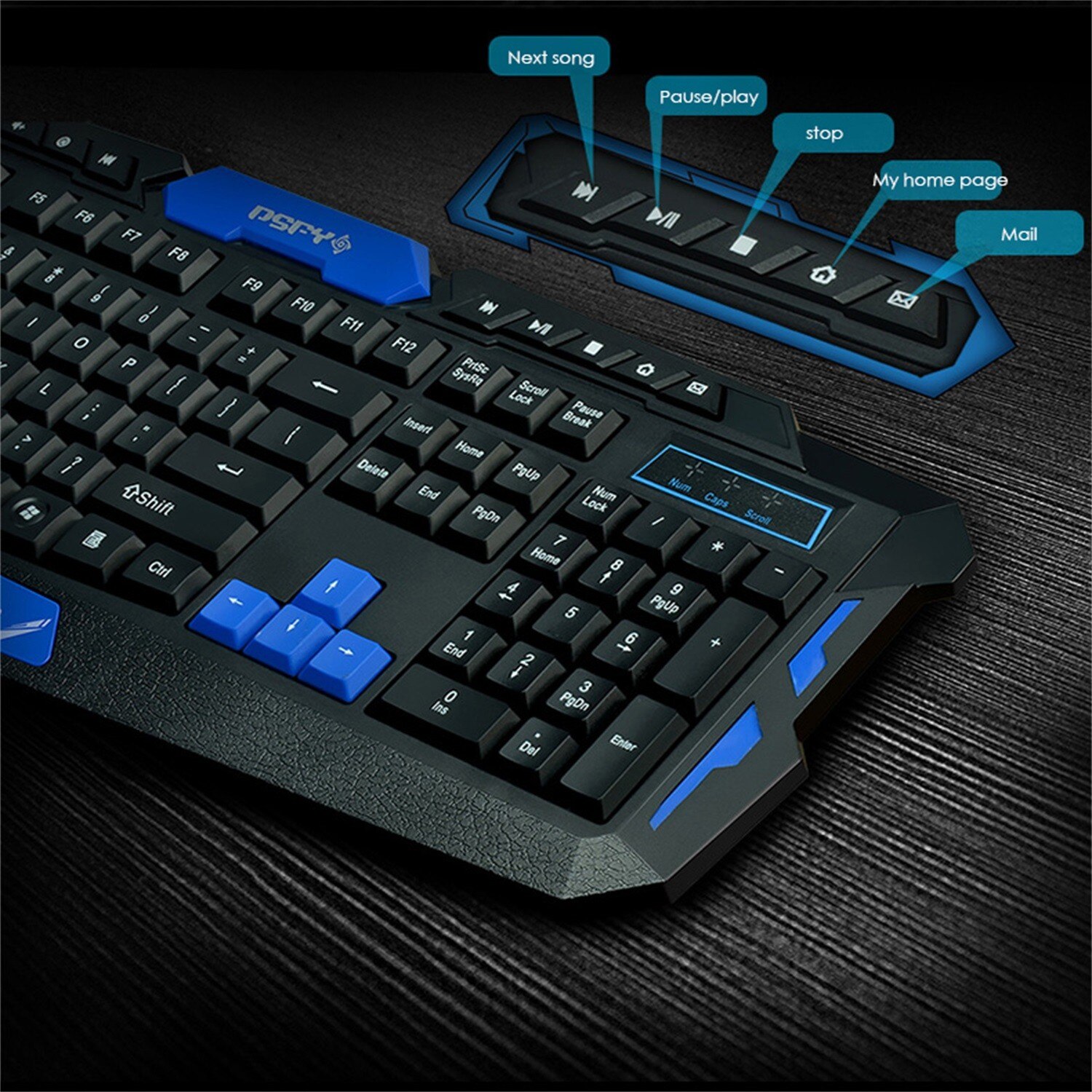 LED Breathing Backlight Pro Gaming Keyboard Mouse Combos USB Wireless Mechanical Keyboard Mouse Set For PC Laptop