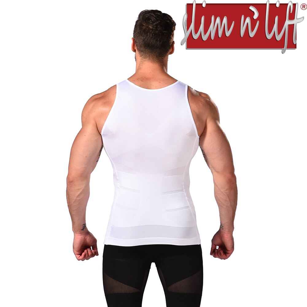 2-Pack Men's Slimming Body Shaper Vest, Slim Tank Top Undershirt Compression Shapewear for Slim n Lift