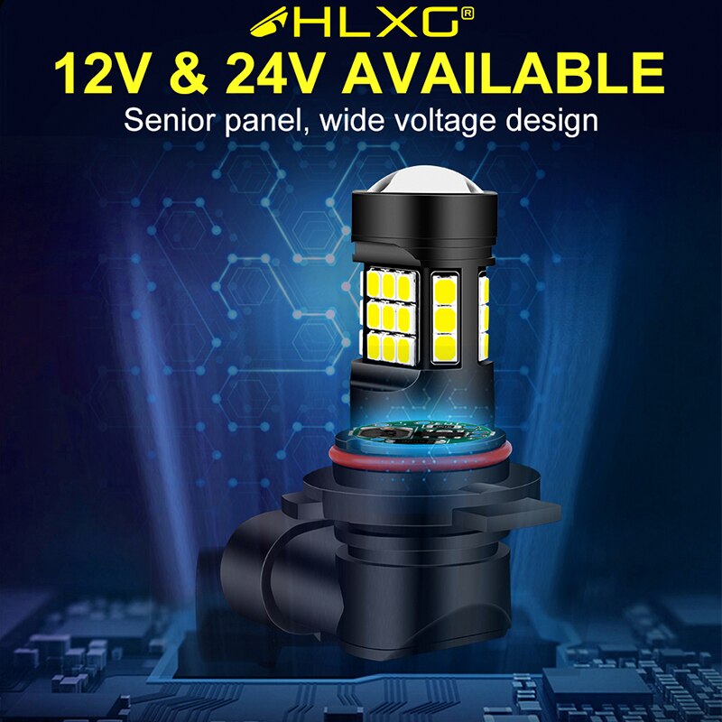 hlxg car fog lights h11 led Foglight 36W day Driving Bulb Yellow White 6000K 3000K 9005 HB3 9006 HB4 h8 fog light Auto bulbs 12V