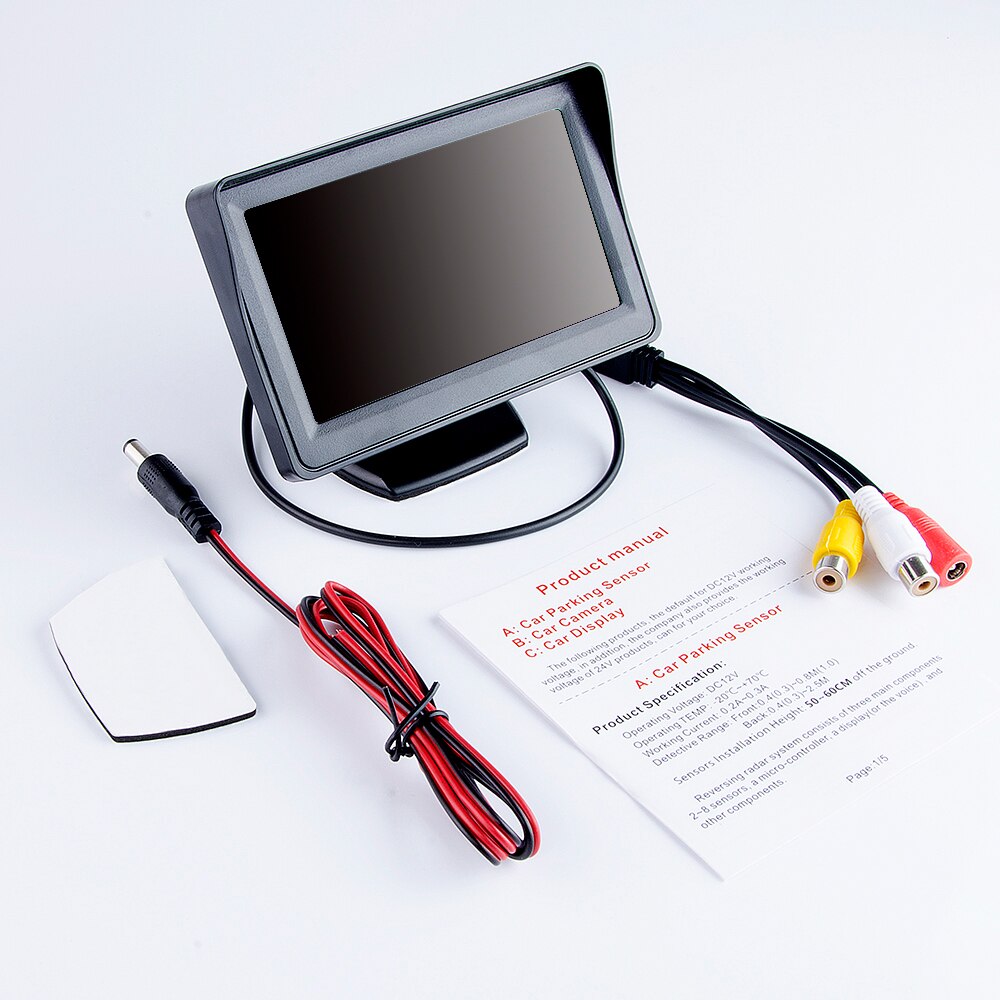 Kleuren tft lcd-monitor display 4.3- inch auto parkeer achteruitkijk video pal/ntsc