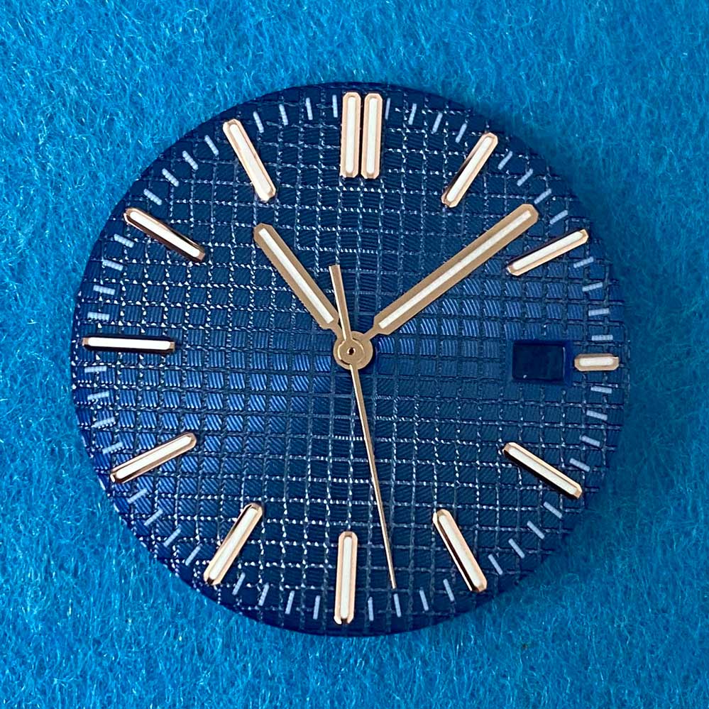 Esfera de reloj de 31,8mm + manecillas de reloj para movimiento NH35, accesorios de reloj luminosos verdes