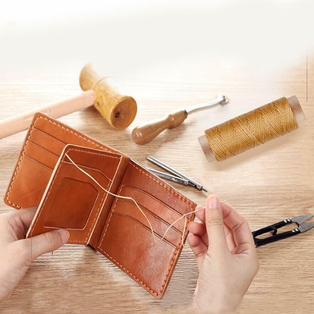 24 Colors 50M Waxed Thread Leather Sewing Thread,Hand Stitching Thread For Hand Sewing Leather and Bookbinding