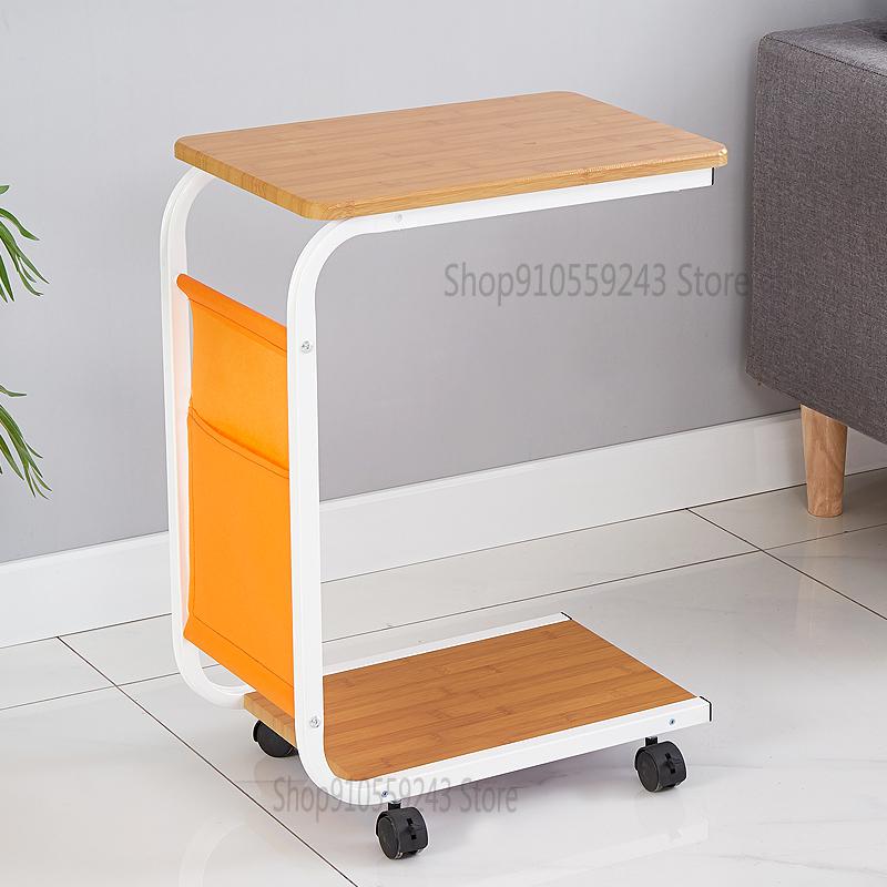 Simple Sofa Side Table, Mini Coffee Table, Living Room Movable Table, Bedside Table, Movable Tea Shelf Corner, Side Table: 4