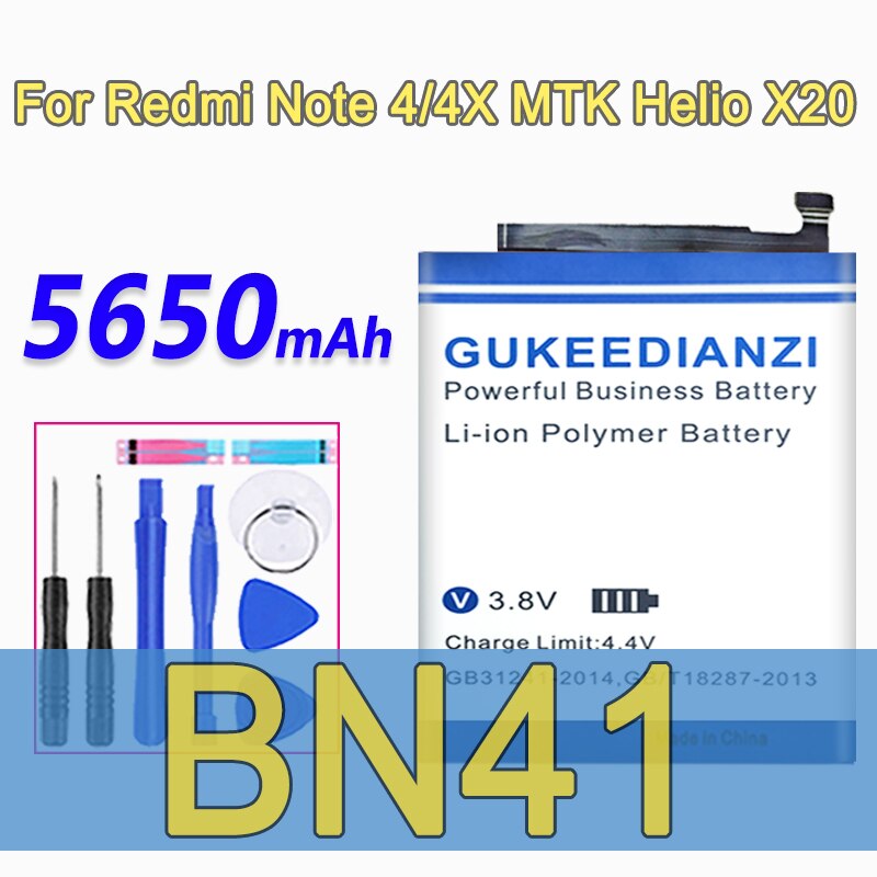 Batería Para Xiaomi Redmi nota 2 3 4 4X 5 5A 6 7 Pro modelo BM42 BM45 BM46 BN31 BN41 BN43 BN45 BN48 BN4A BM 46 millones 31 41 43 45 48: BN41-Note4 4X X20