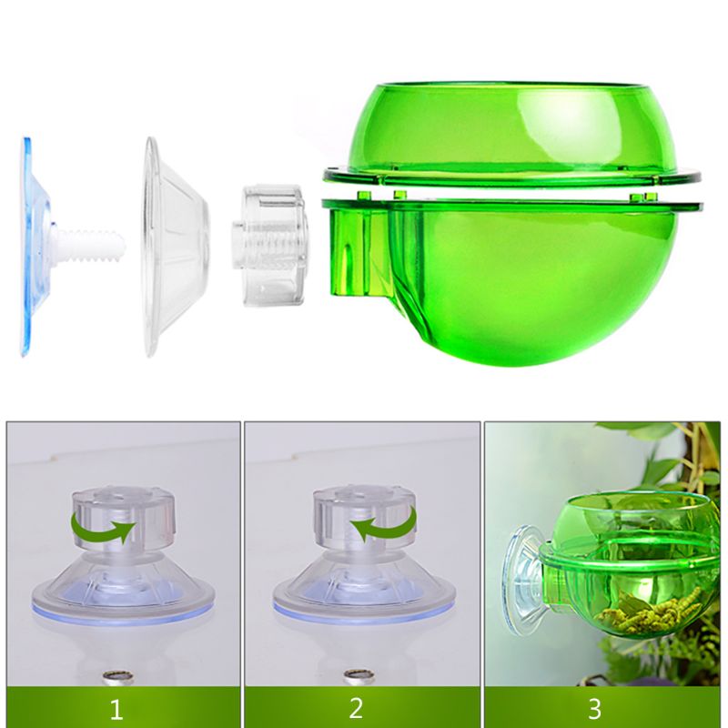 Reptile Anti-escape Food Bowl Cup Turtle Lizard Worm Live Food Container Sucker Feeder